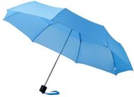 21,5" Ida-sateenvarjo, taitettava, sininen liikelahja logopainatuksella